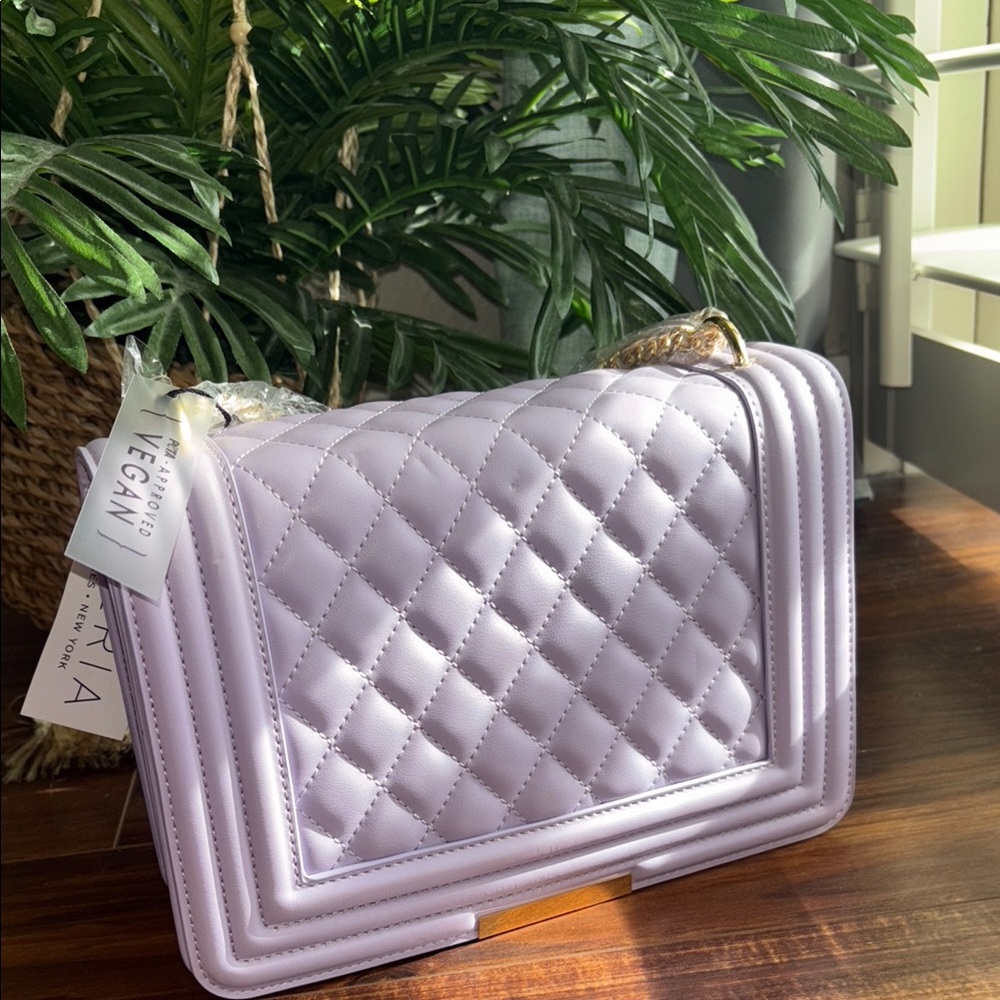 Quilted Lavender Shoulder Bag